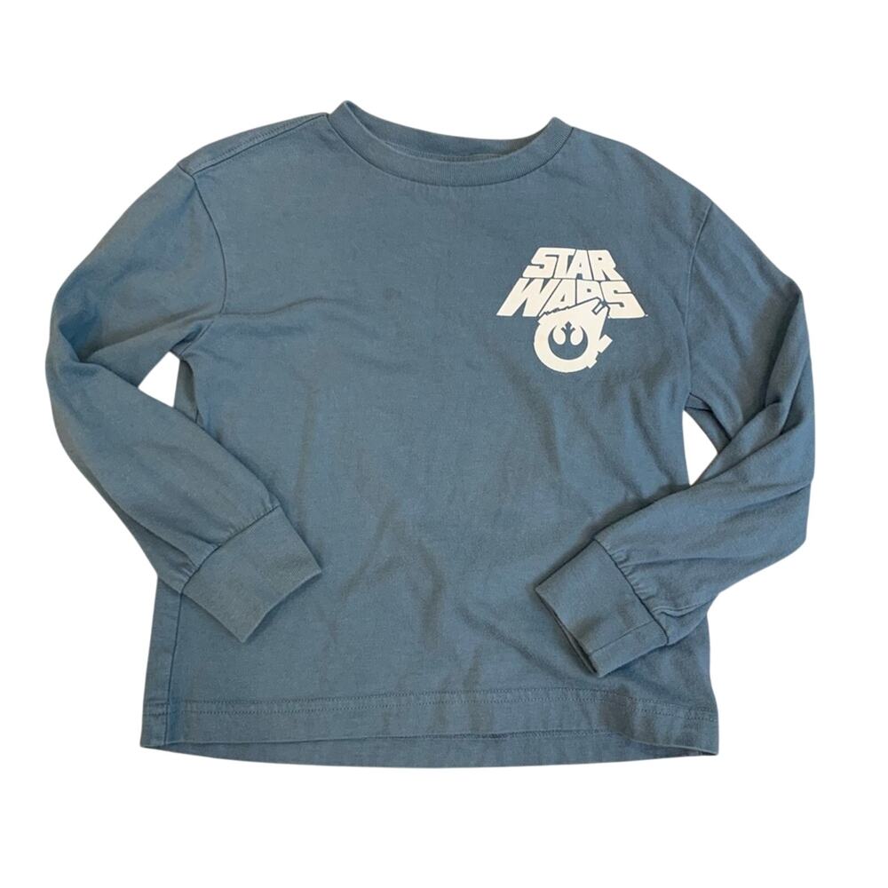 GAP Blue Long Sleeve Star Wars Millennium Falcon T-Shirt